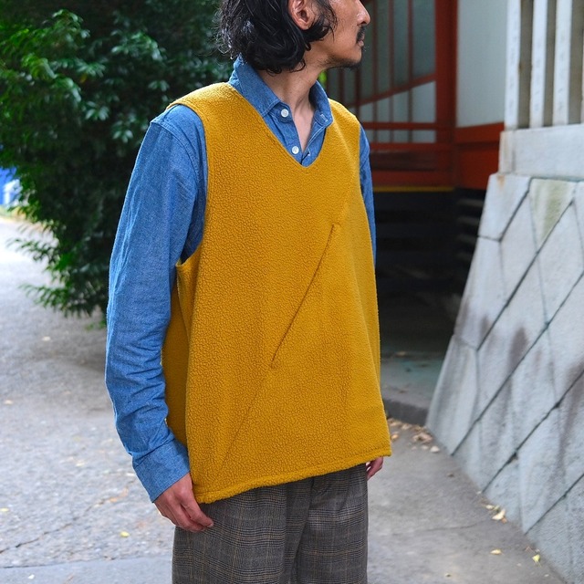 KENNETH FIELD(ケネスフィールド) /VEST Ⅱ fleece-MUSTARD-(49)