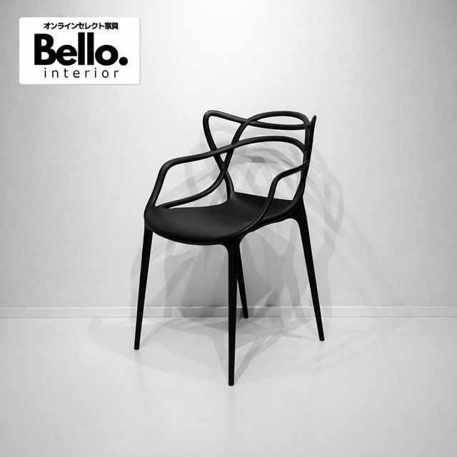Kartell カルテル MASTERS マスターズ ダイニングチェア アウトドア 椅子 チェア 軽量 樹脂製 ブラック モダン ミッドセンチュリー
