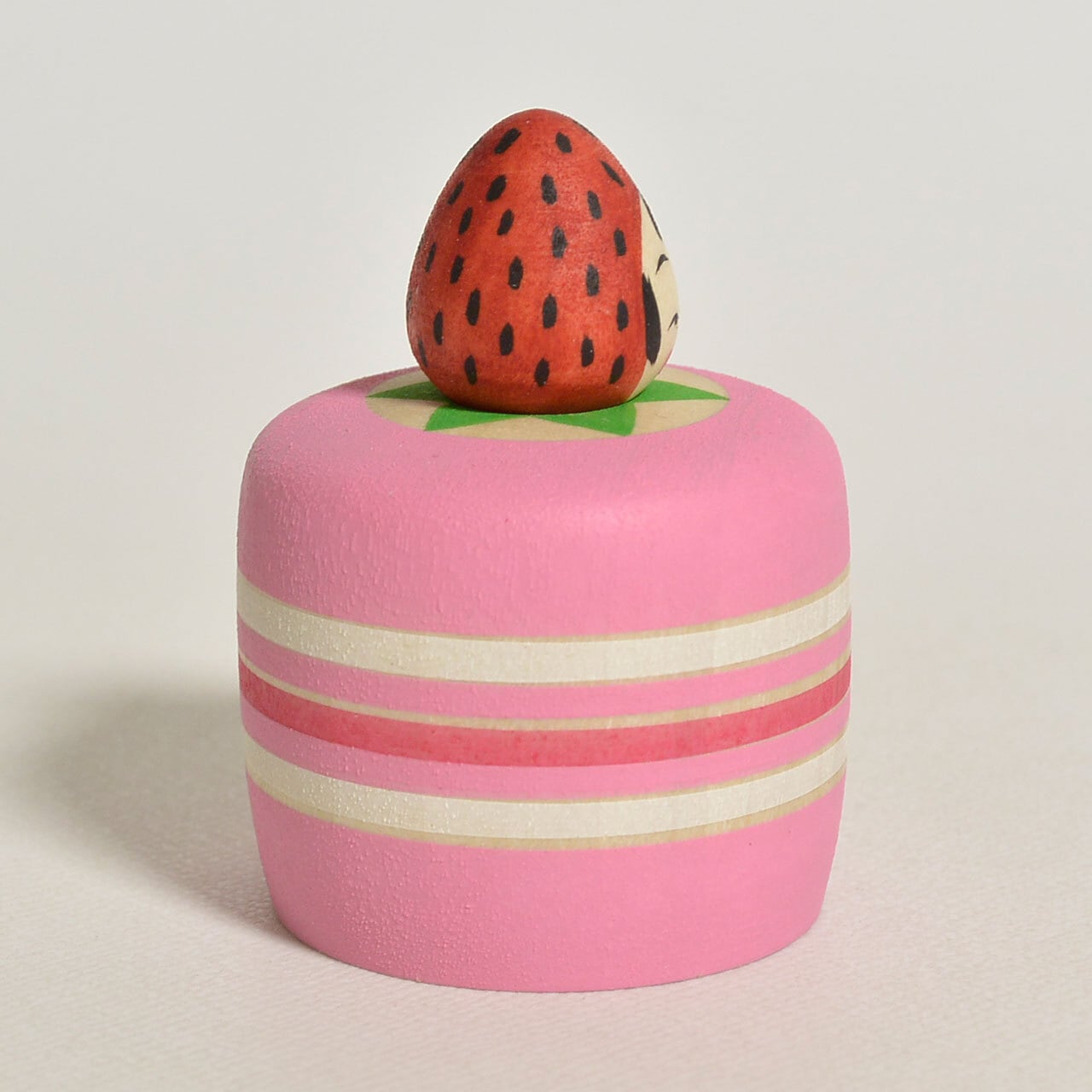 いちごケーキちゃんえじここけし 約1.5寸 約4.5cm 鈴木明 工人（作並系