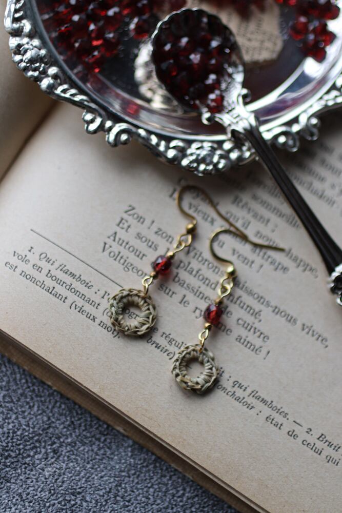 1月2月限定! ガーネットピアスandネックレスセット | AOIFARM