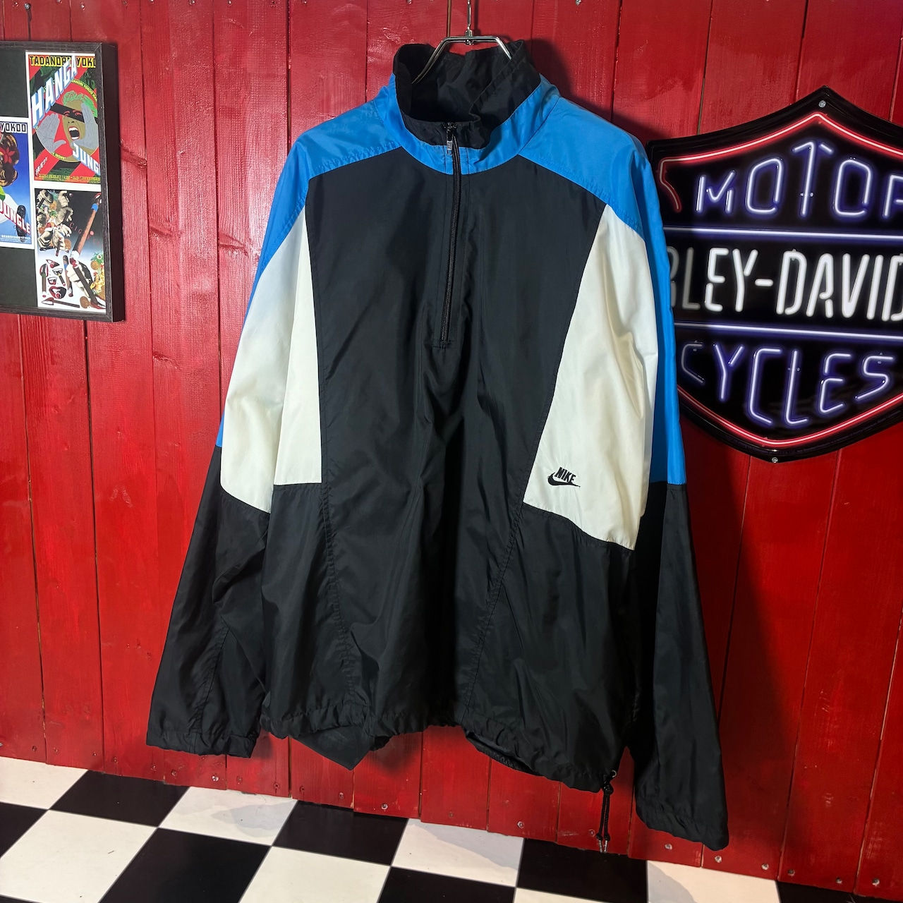 90s 銀タグ NIKE ハーフジップナイロンジャケット ナイキ