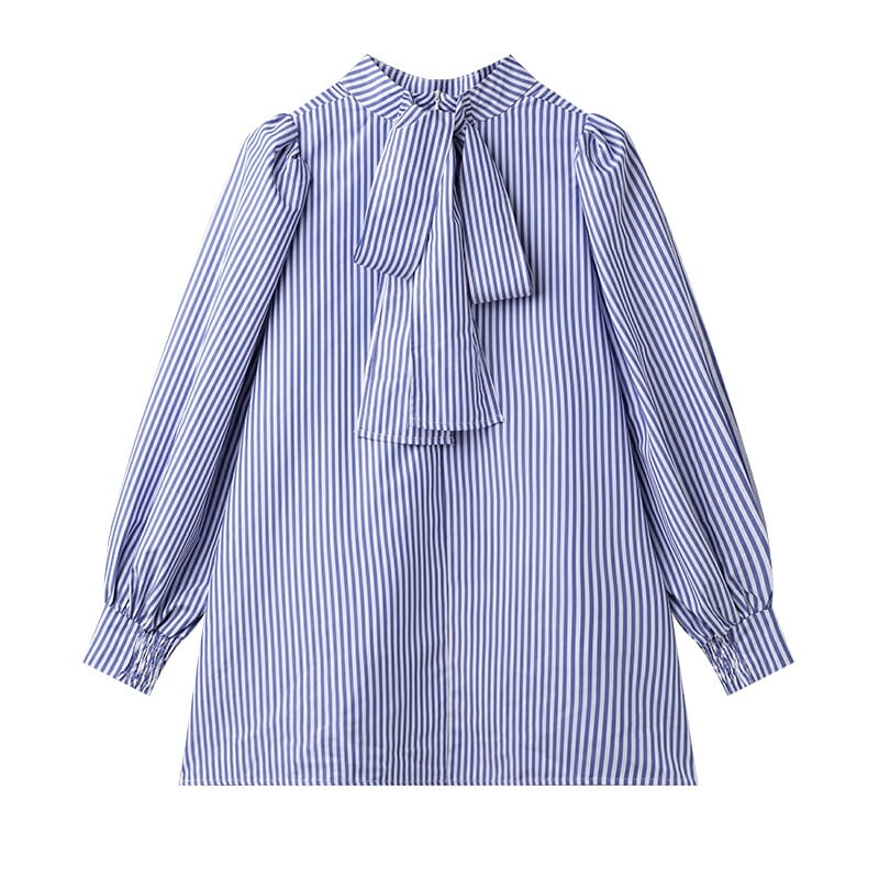 リボンブラウス ボリュームスリーブブラウス ボウタイブラウス