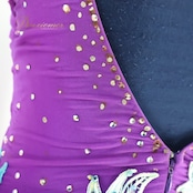 社交ダンス 衣装 スタンダードドレス ドレス スタンダード ワンピース 紫 フロート in the MOOD インザムード デモ 競技 ダンス パーティ 発表会 パープル系 ブルー系 光沢感 レディース おしゃれ スカート 3枚重ね ダンスウェア 発表会衣装 フロア用