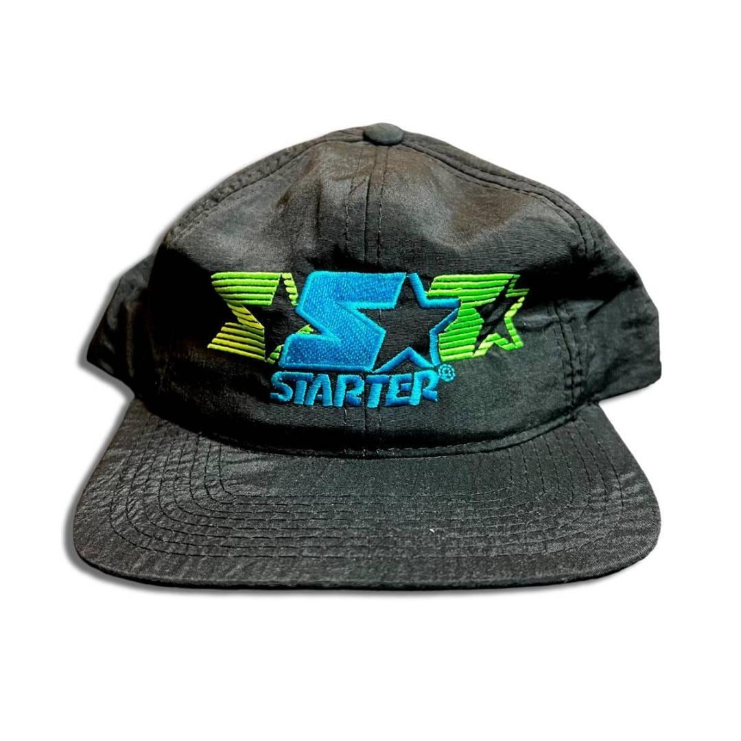 Deadstock! 90's STARTER Nylon Snapbuck CAP In Black OSFA / 新品