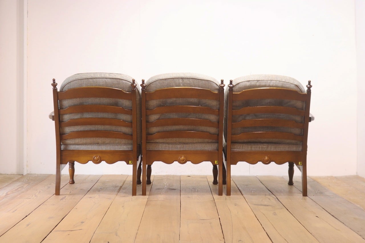 飛騨産業 キツツキ 穂高 オーク材 アーム 3Pソファ 3人掛け セパレート