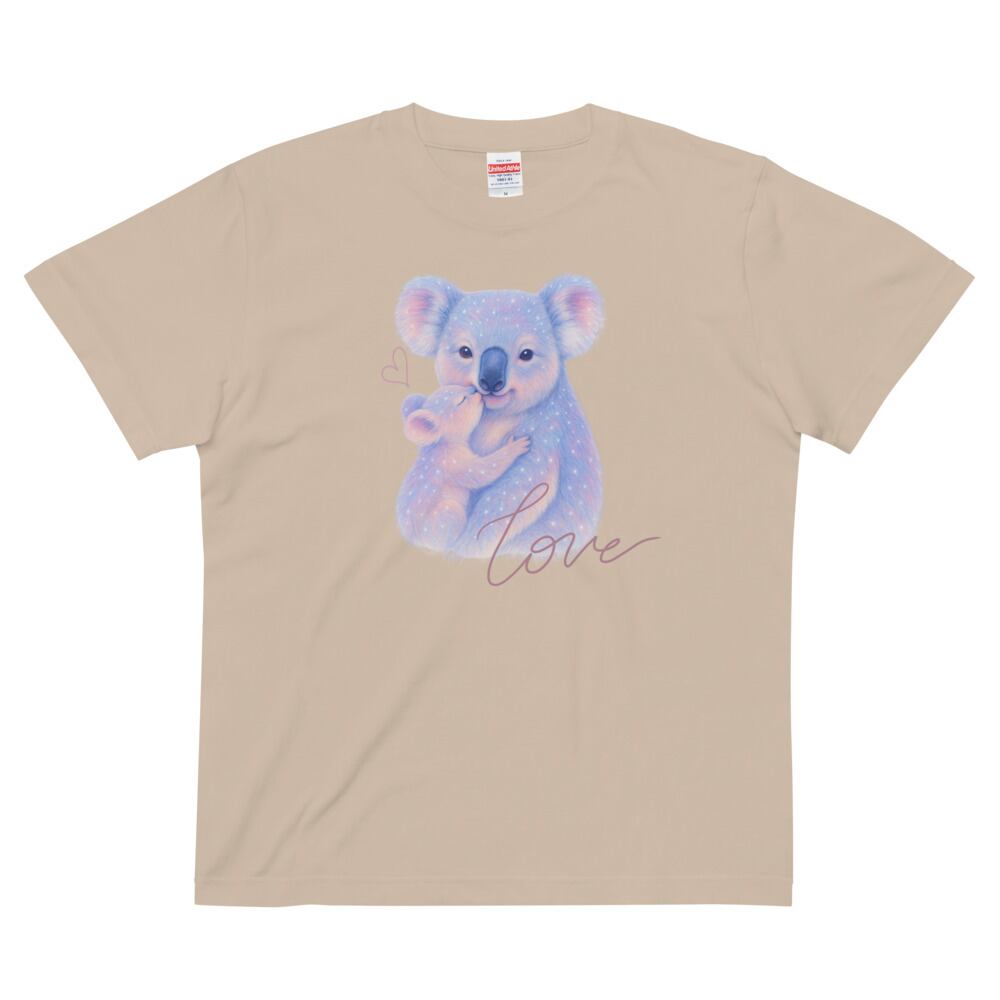 LOVE コアラ コアラの親子 動物の親子シリーズ ユニセックスTシャツ