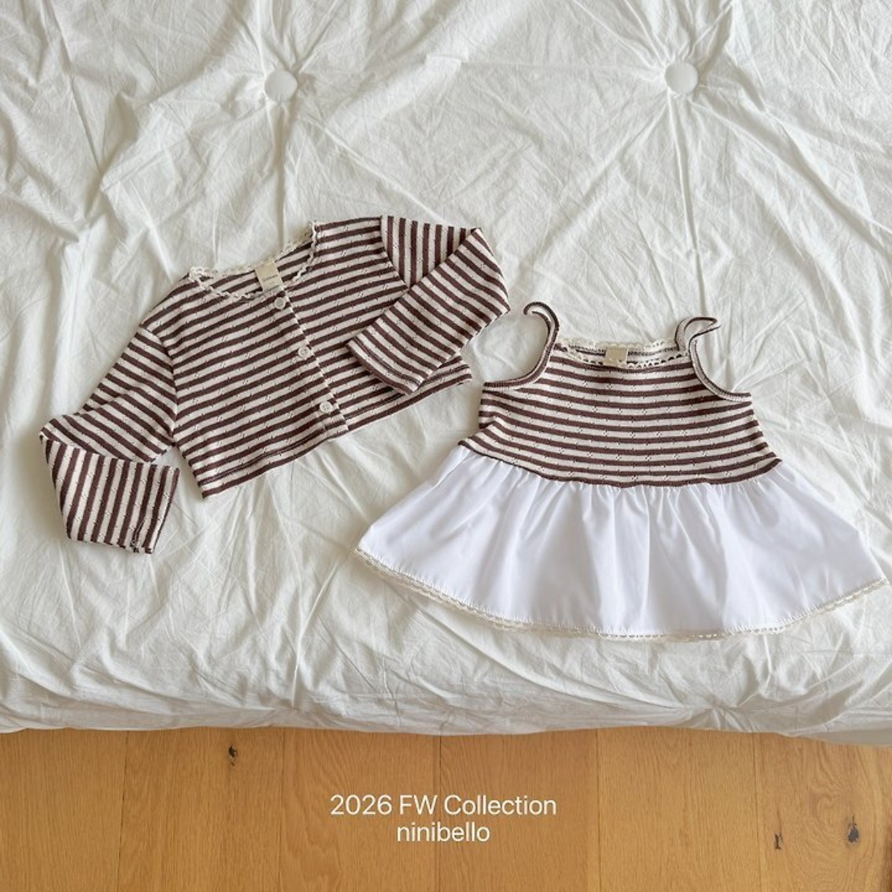 韓国子供服 / ninibello / Tommy Stripe Cardigan / カーディガン *XS~XXL*