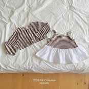 韓国子供服 / ninibello / Tommy Stripe Cardigan / カーディガン *XS~XXL*