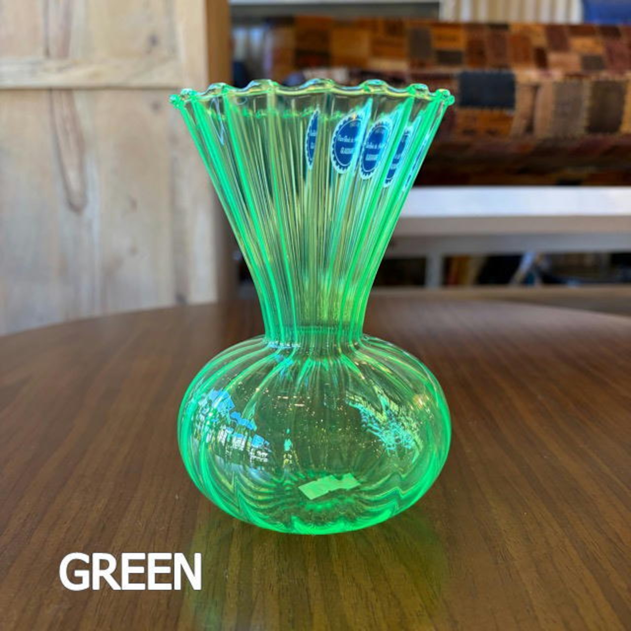 NEON GLASS VASE 4Color ネオンカラー ガラス フラワーベース 花瓶 イエロー ピンク ブルー グリーン