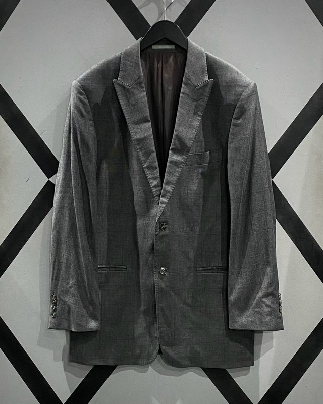 【X VINTAGE】“VERSACE” Vintage Single-Breasted Check Tailored Jacket