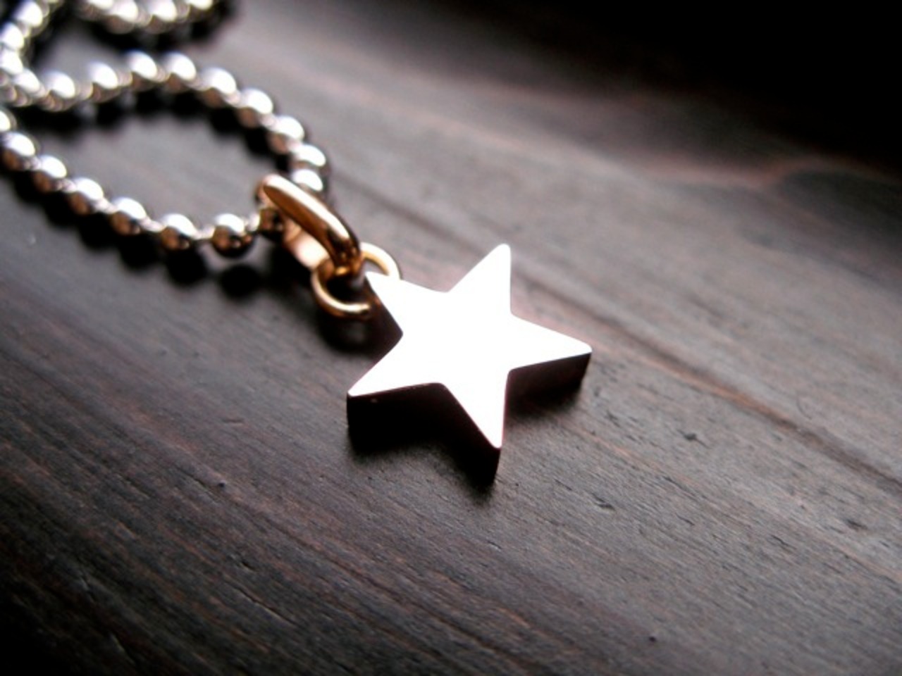 仁尾彫金『ピンクゴールドスターペンダント』ハンドメイド | 仁尾彫金 