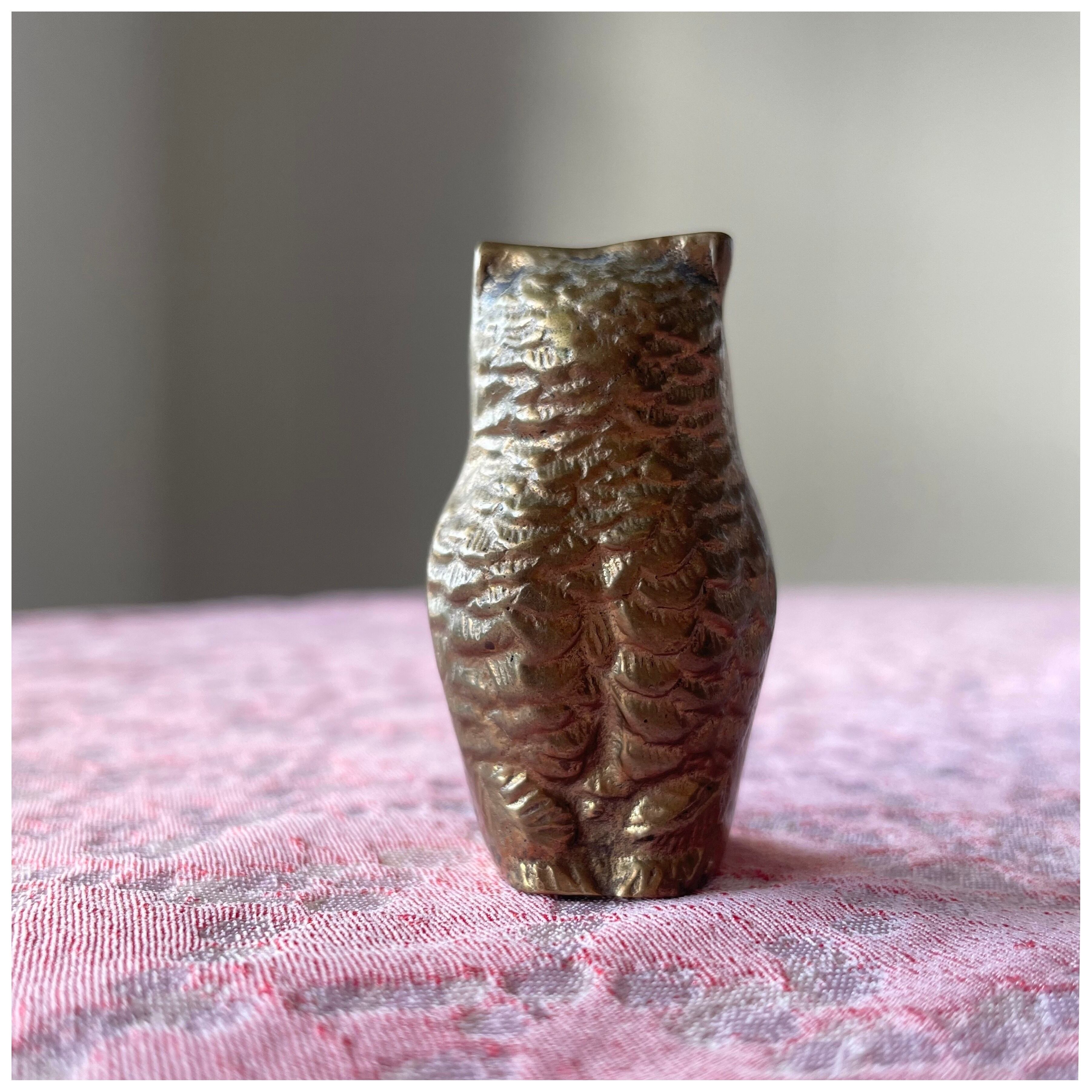 フランス買付 ヴィンテージ ミニオブジェ 真鍮 フクロウ ラッキー