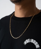 【#Re:room】SILVER925 CABLE CHAIN NECKLACE-GOLD［REA176］