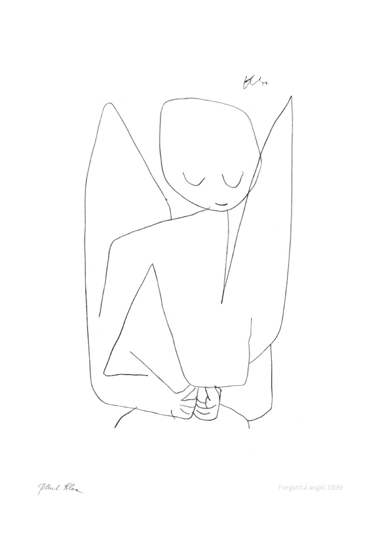 パウル・クレー Forgetful angel(忘れっぽい天使)天使連作 アートポスター 名画 絵画 特大 アートパネル AP265 - 5