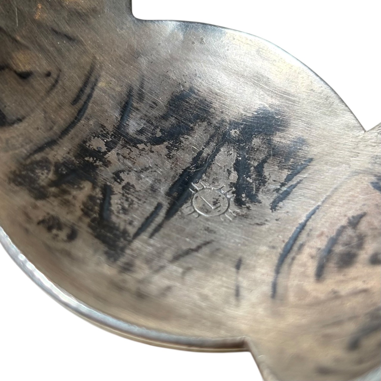 vintage Hopi Lewis Lomay silver overlay bangle