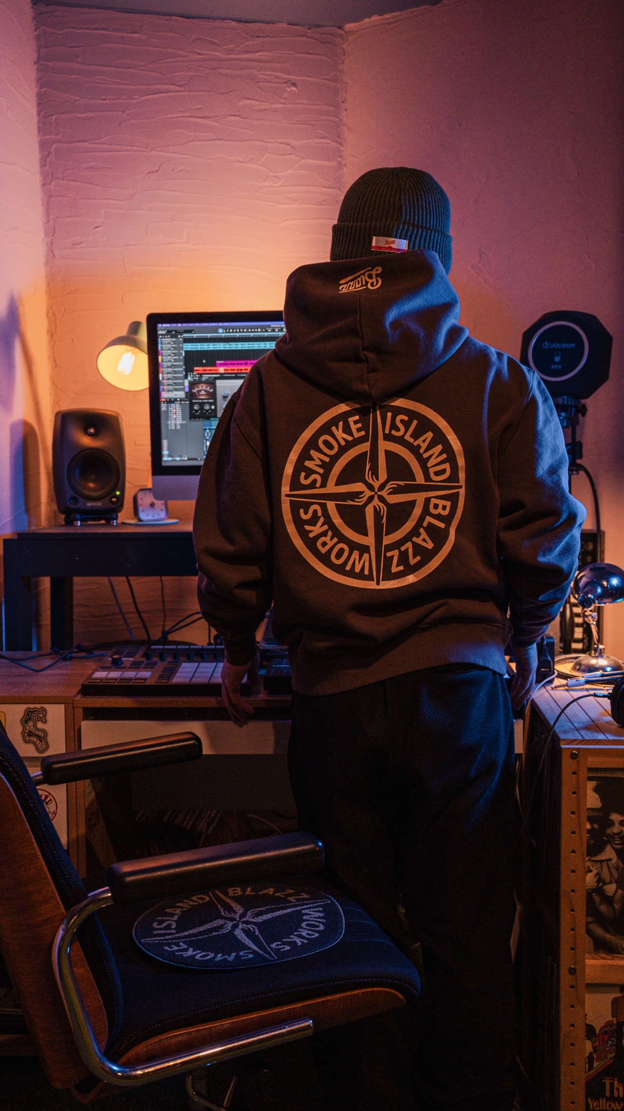 SMOKE ISLAND WIND RESISTANT BEANIE [OLIVE]