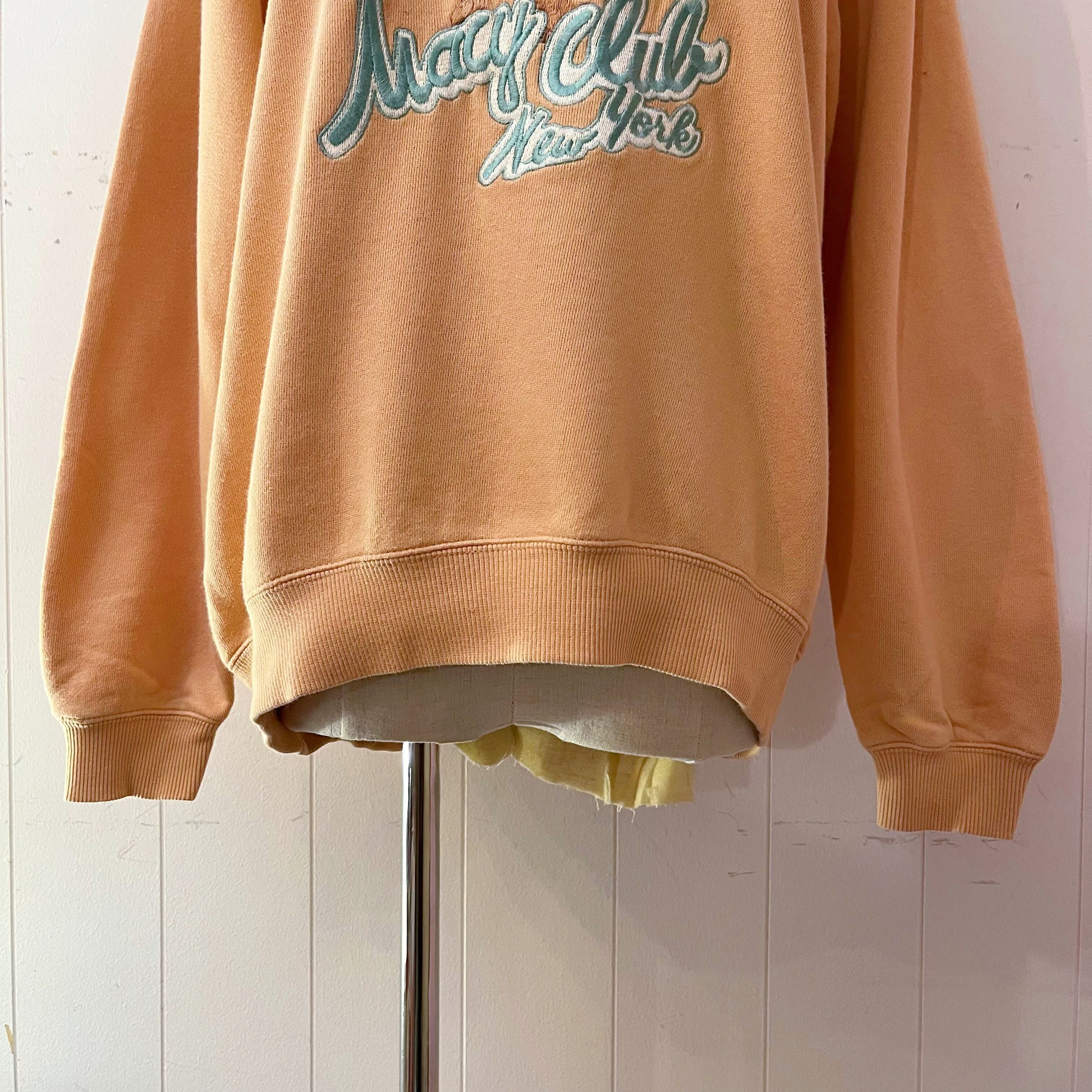 dog embroidery orange sweat