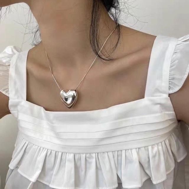 S925  Big heart choker (N234)