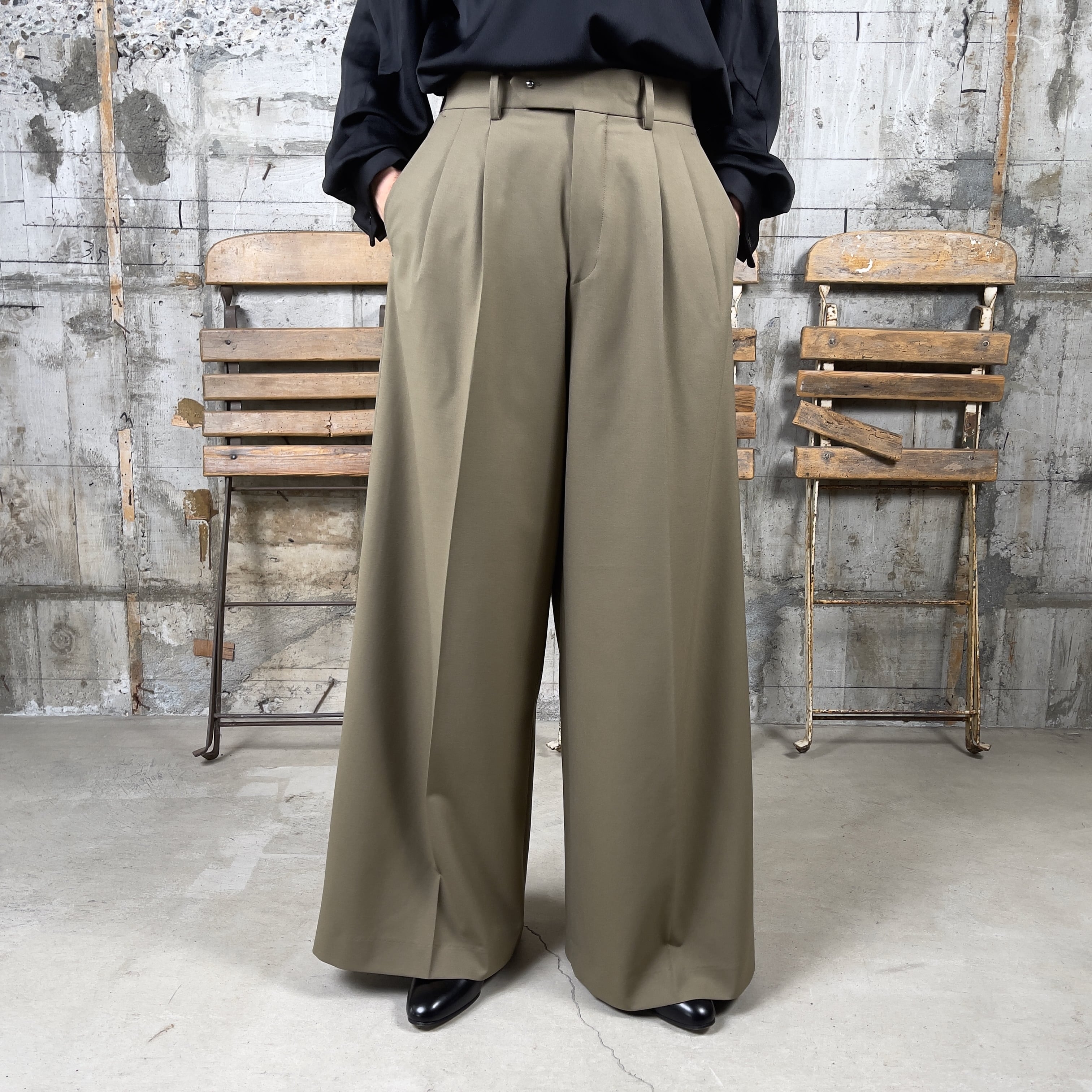 HYKE【ハイク】P/R STRETCH WIDE LEG PANTS (13299) | glamour online