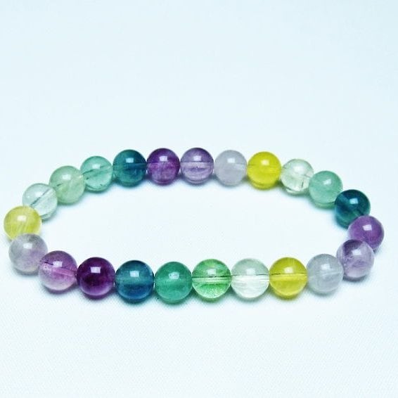 フローライト ブレスレット 8mm 蛍石 螢石 ブレス 一点物 メール便可 [M便 1/10] 111-45655