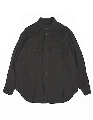 Linen Wool Herringbone L/S Shirt