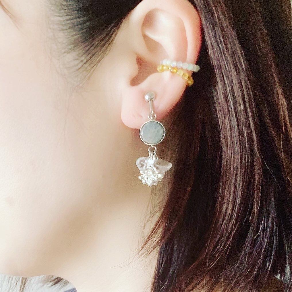 クラゲ『海月』 香るピアスⓇ/イヤリング クリスタル アロマテラピー