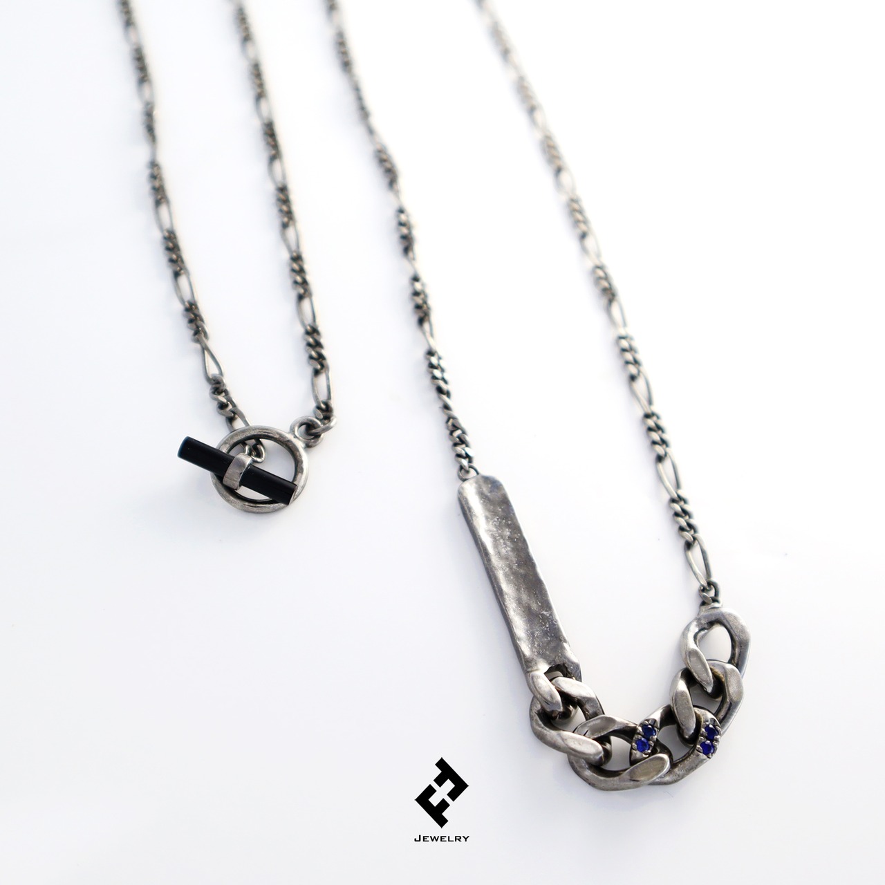+cadenas・ バーネックレス (black+sapphire)
