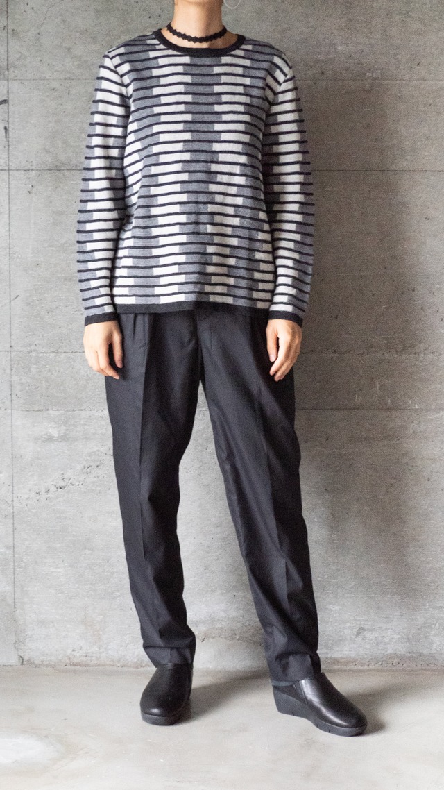 "KRIS CASSIA" 1990s Shadow block border knit