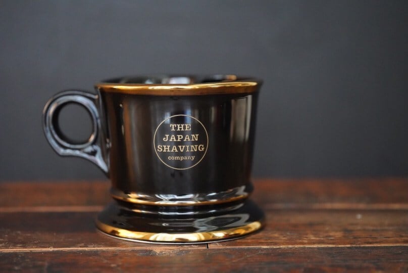 ヴィンテージルック 二層シェービングマグ JAPAN MADE ブラックx