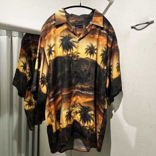 LAD MUSICIAN ラッドミュージシャン 23SS PALMTREE OPEN COLLAR SHIRT  