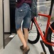 スリムハーフデニムパンツ ・18441