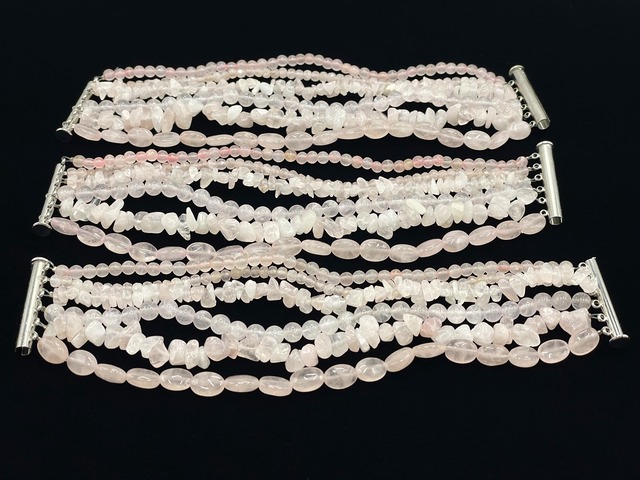 連材3つセット（ローズクォーツ）