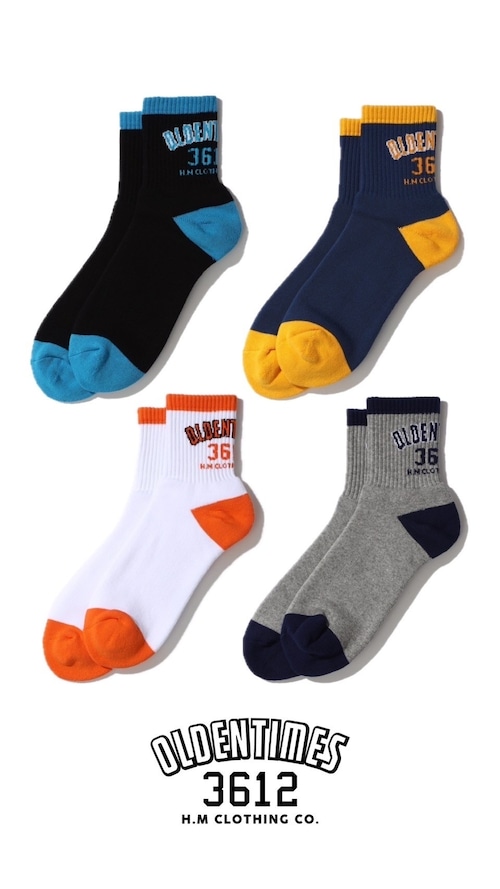 【新作/4色展開】COLLEGE LOGO MIDDLE SOCKS