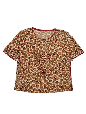 DoReMi Unique Series – Swirl Heart Brown Top