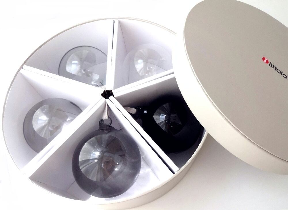 iittala / イッタラ Ornament Glass ball 5set GRAY オーナメント