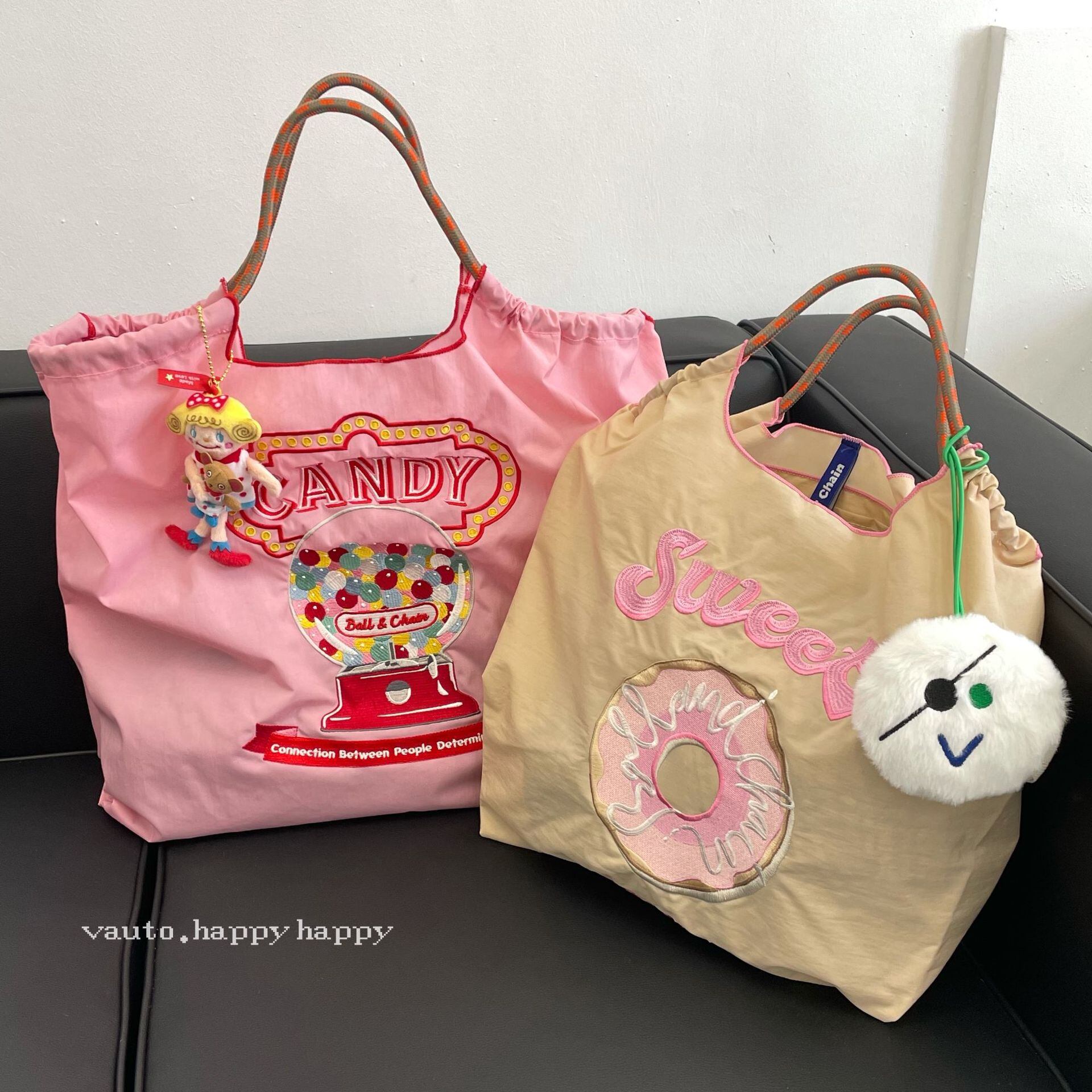 ケイトスペード新品未使用グリーン✖️蛍光ピンク軽い大きめバッグ 