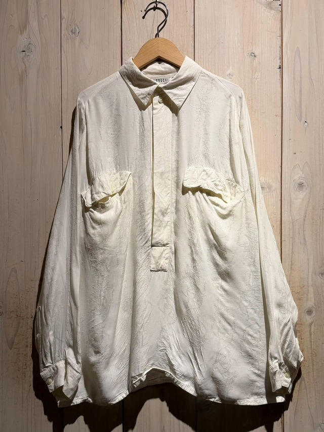 【a.k.a.C.a.k.a vintage】Botanical Pattern Vintage Loose L/S Pullover Shirt