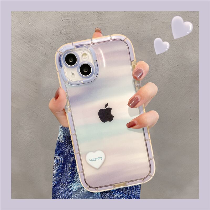 iPhone14 Pro Max/13/12ケース グラデーション 透明 綺麗 保護