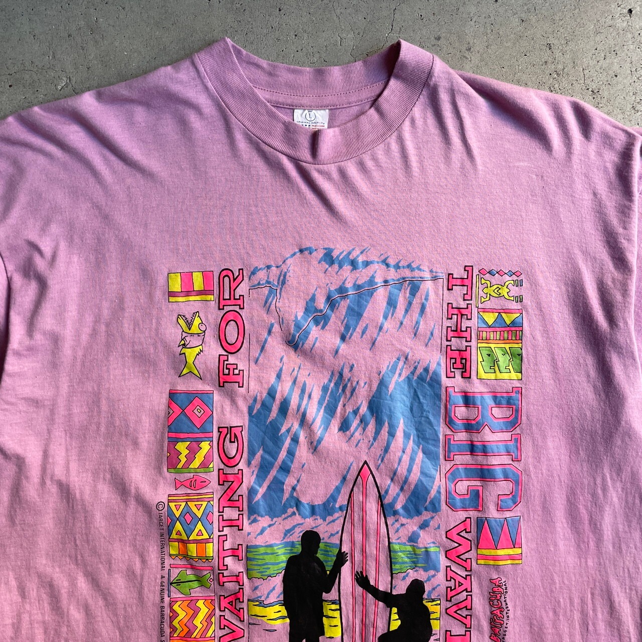 80年代 TARGET INTERNATIONAL オールドサーフ プリント Tシャツ メンズ 