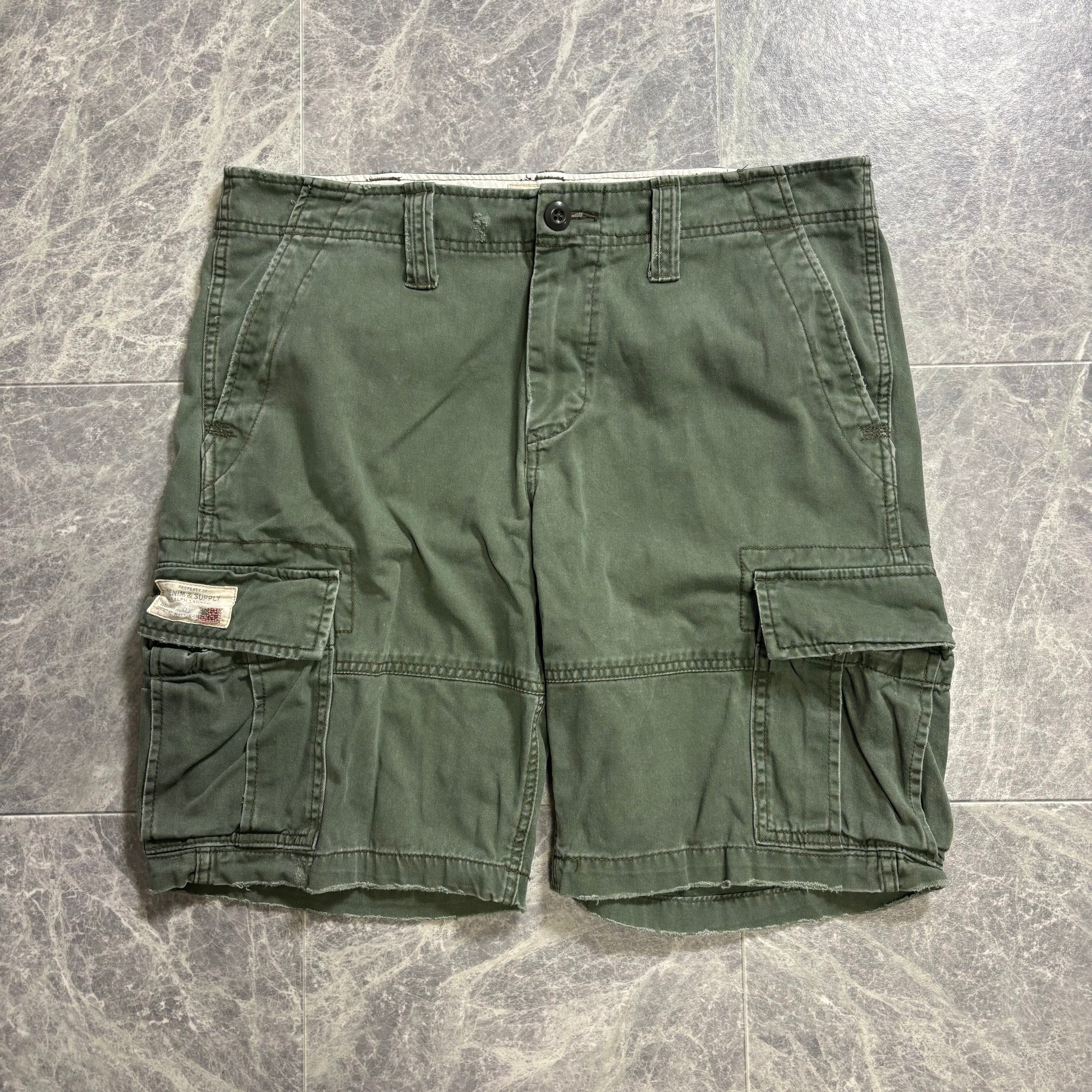 2000s~ "DENIM&SUPPLY Ralph Lauren" Cargo Shorts / デニムアンドサプライ カーゴショーツ オリーブ 34
