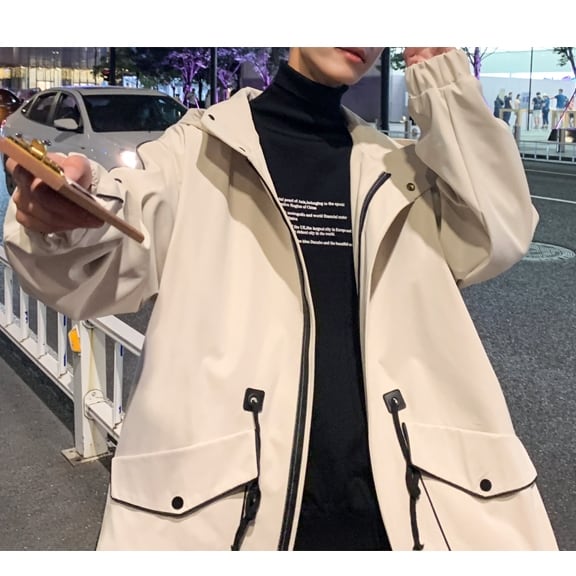 ZARA ブラック フード付き チェスターコート ZARA(ザラ) / コート/M