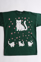 Cat & heart print sweatshirt