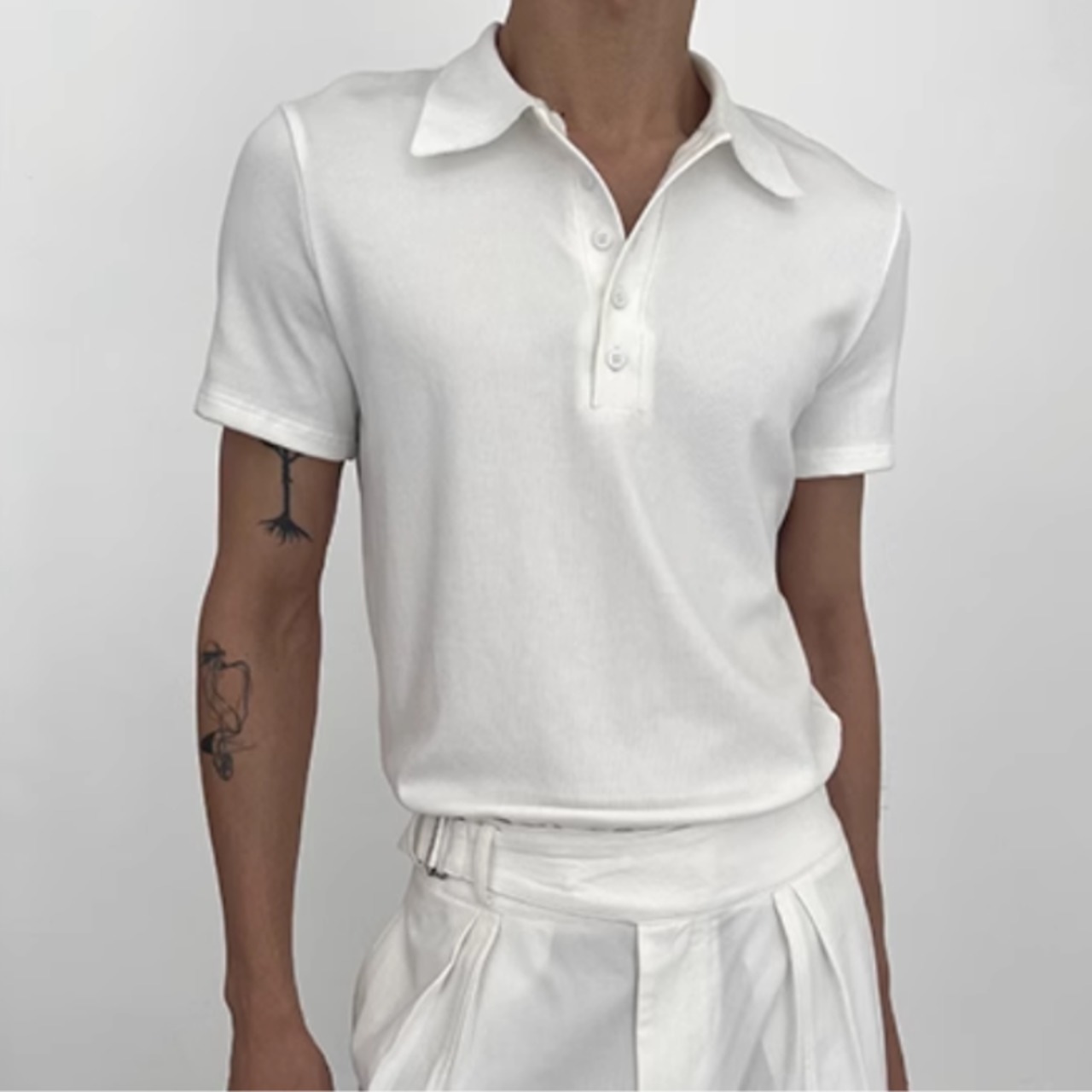 スリムフィットポロシャツ　0782