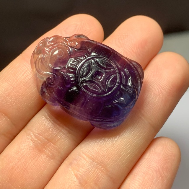 5.透明度有り☆龍亀ペンダントトップ