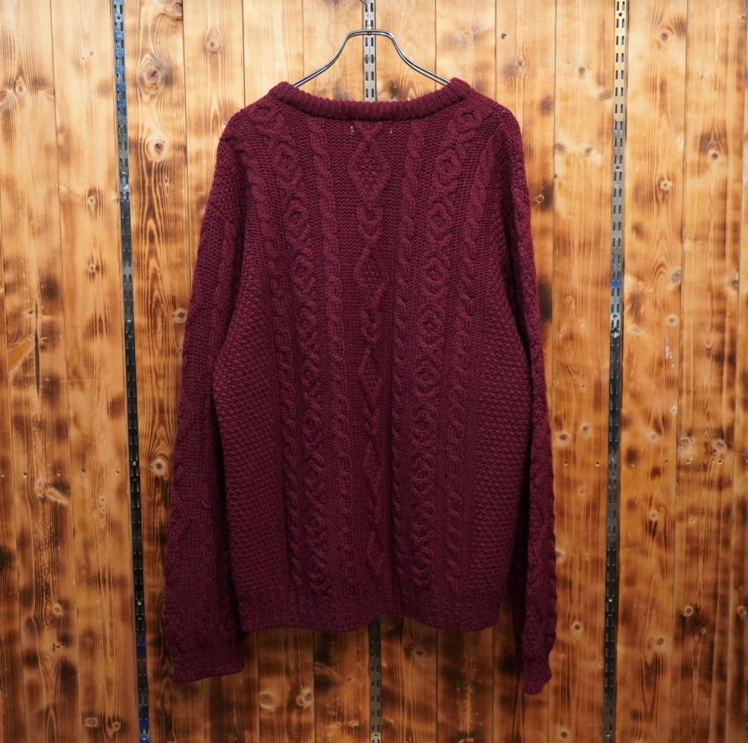 80s l.l.bean アイルランド製 フィッシャーマン ニット L-reg 80s l.l.bean アイルランド製 フィッシャーマン ニット L-reg