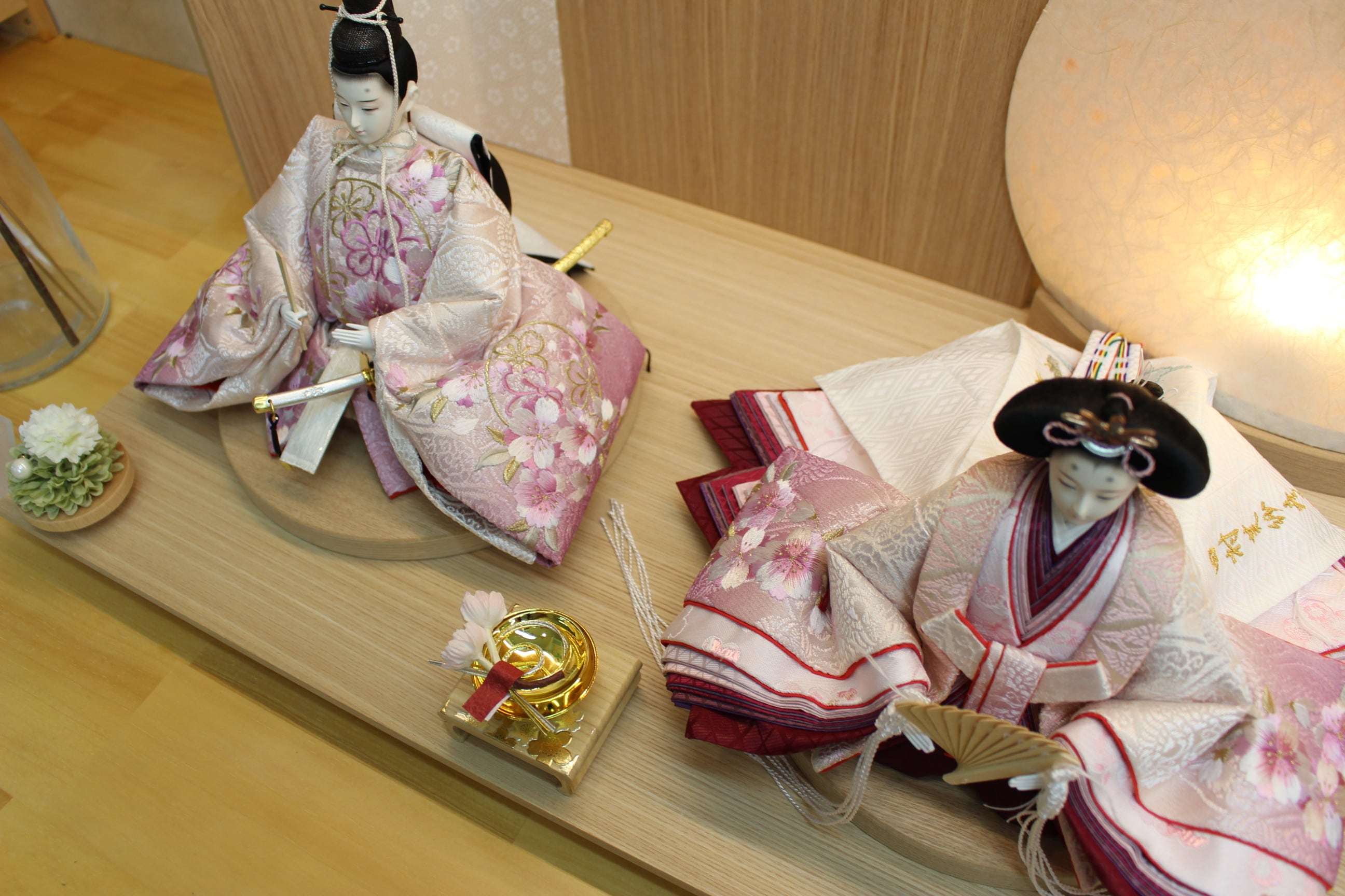 雛人形 桃の節句 雛道具 30号六点セット 金彩雪輪桜 溜塗 雛人形用 30