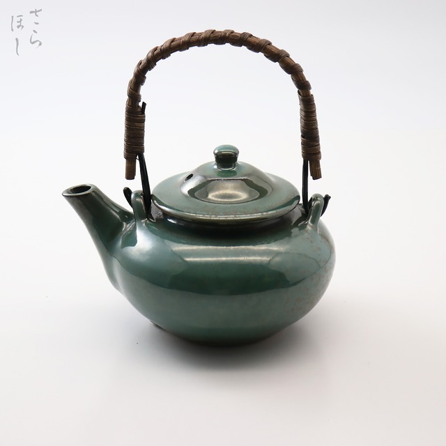 小鹿田焼 小袋窯 3合緑釉土瓶 直径約11.8cm 陶器 和食器 民藝