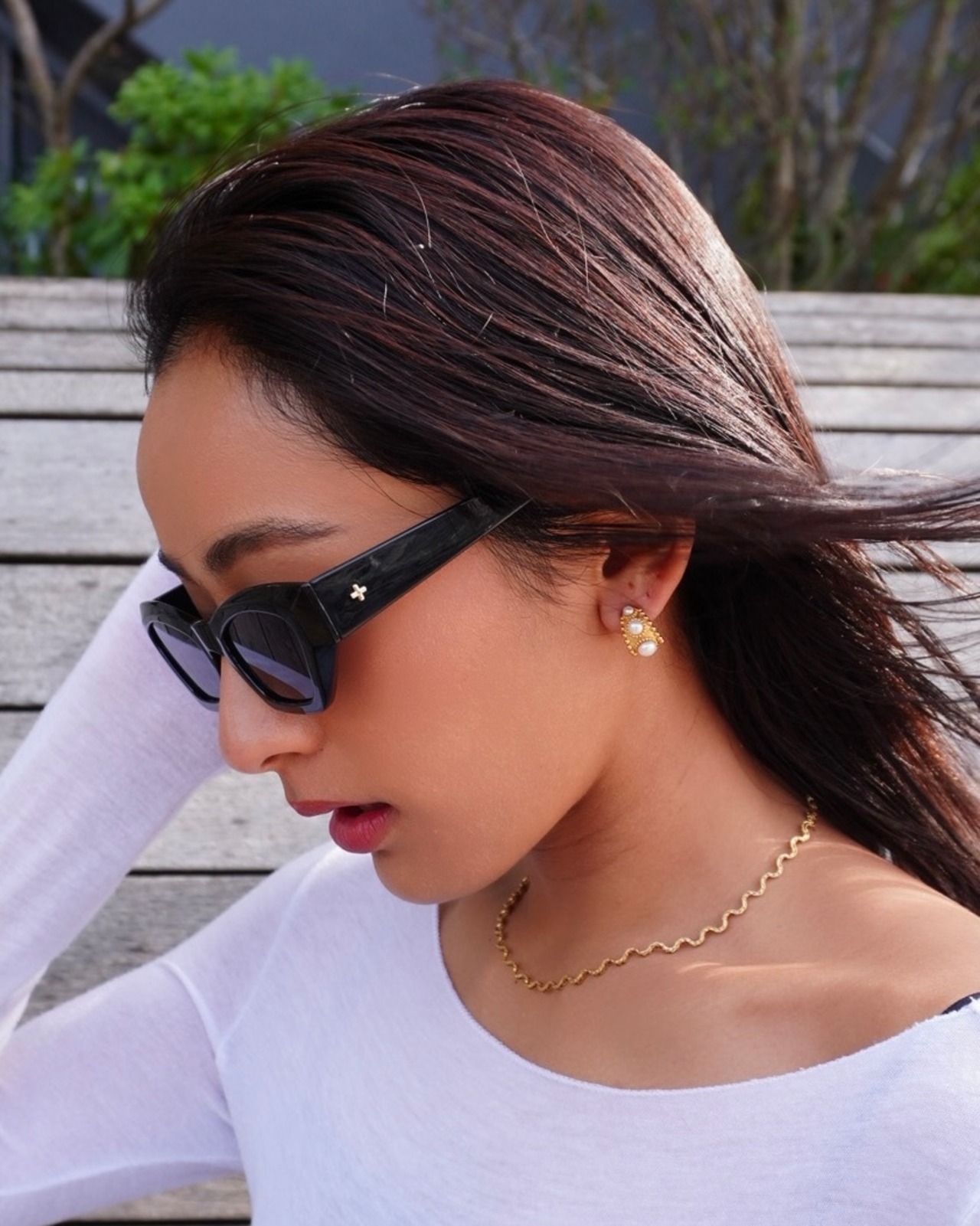 Gold Pearl Studs Pierce