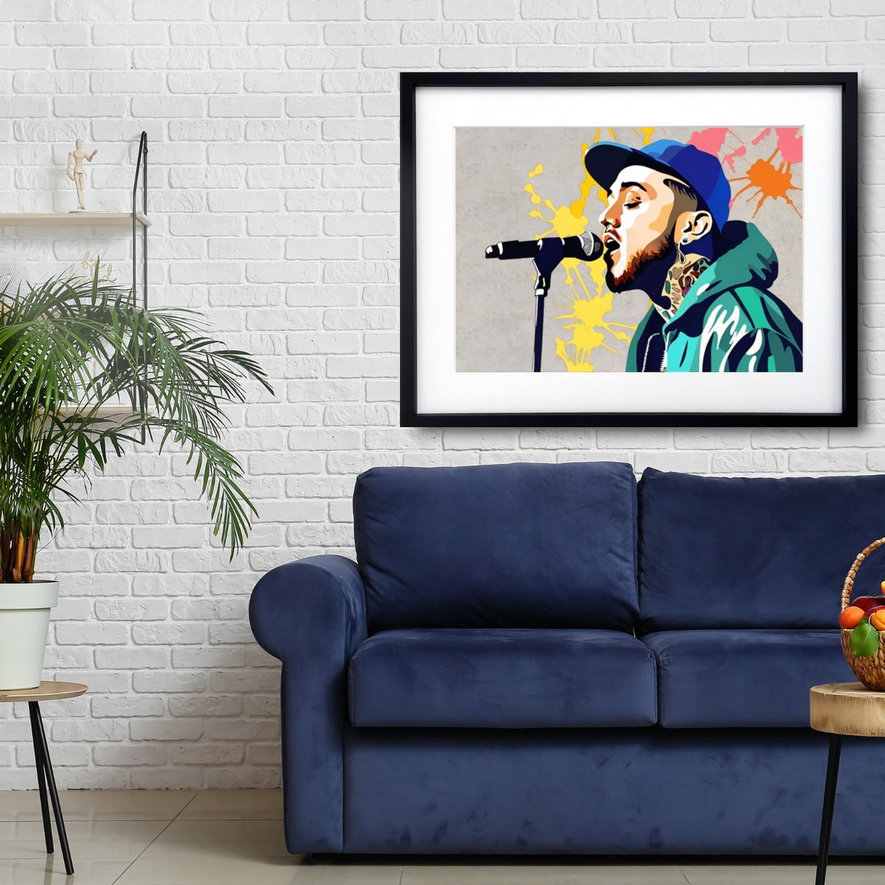 Mac Miller｜伝説のアーティストをオマージュした追悼アートポスター｜モダン空間に映える唯一無二のデザイン｜日本製A2ポスター