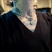 SPIKE:HEART NECKLACE T-BAR / スパイクハートTバーネックレス